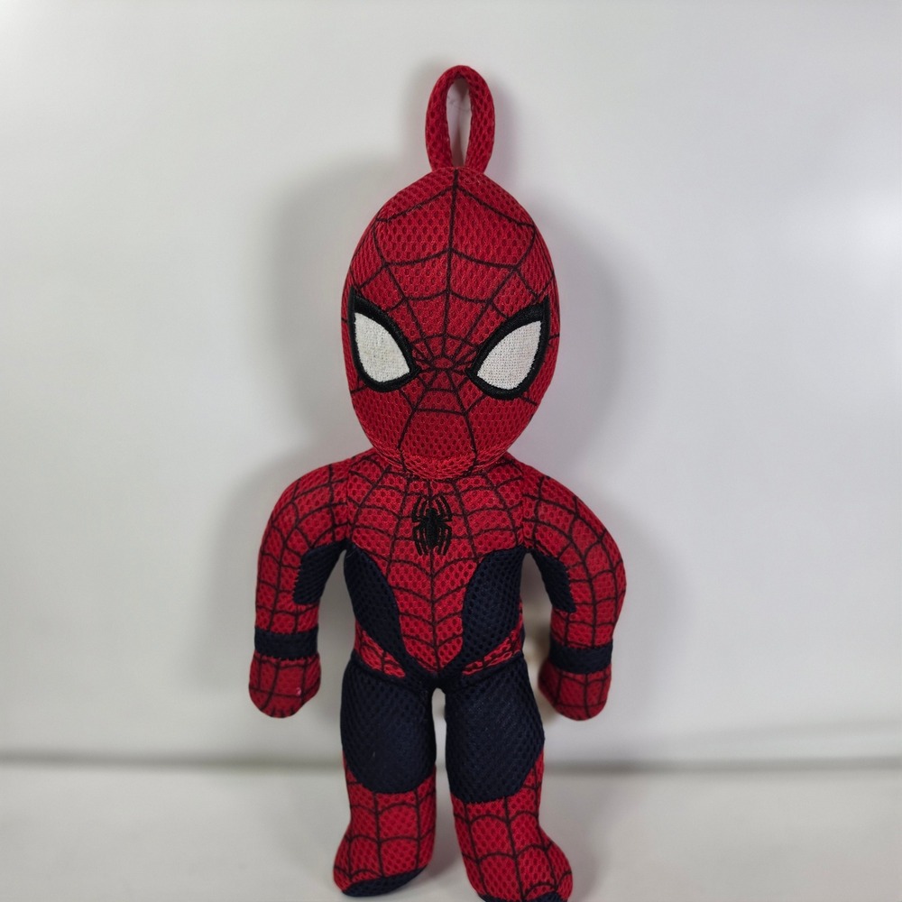 Marvel Spider-Man 11" Bath Scrubby Plush Loofah Bath Buddy Stuffed Toy Washable